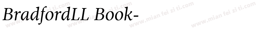 BradfordLL Book字体转换